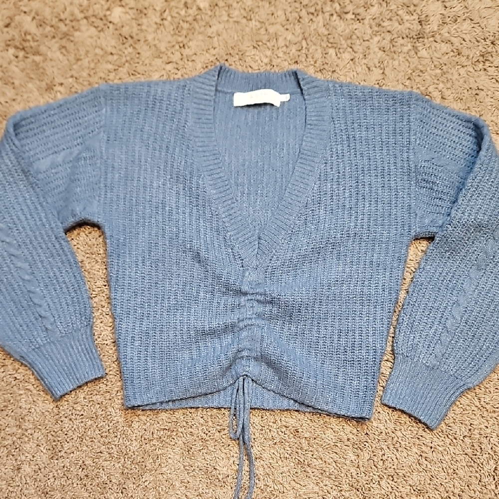 ASTR Vneck Adjustable Knit Sweater